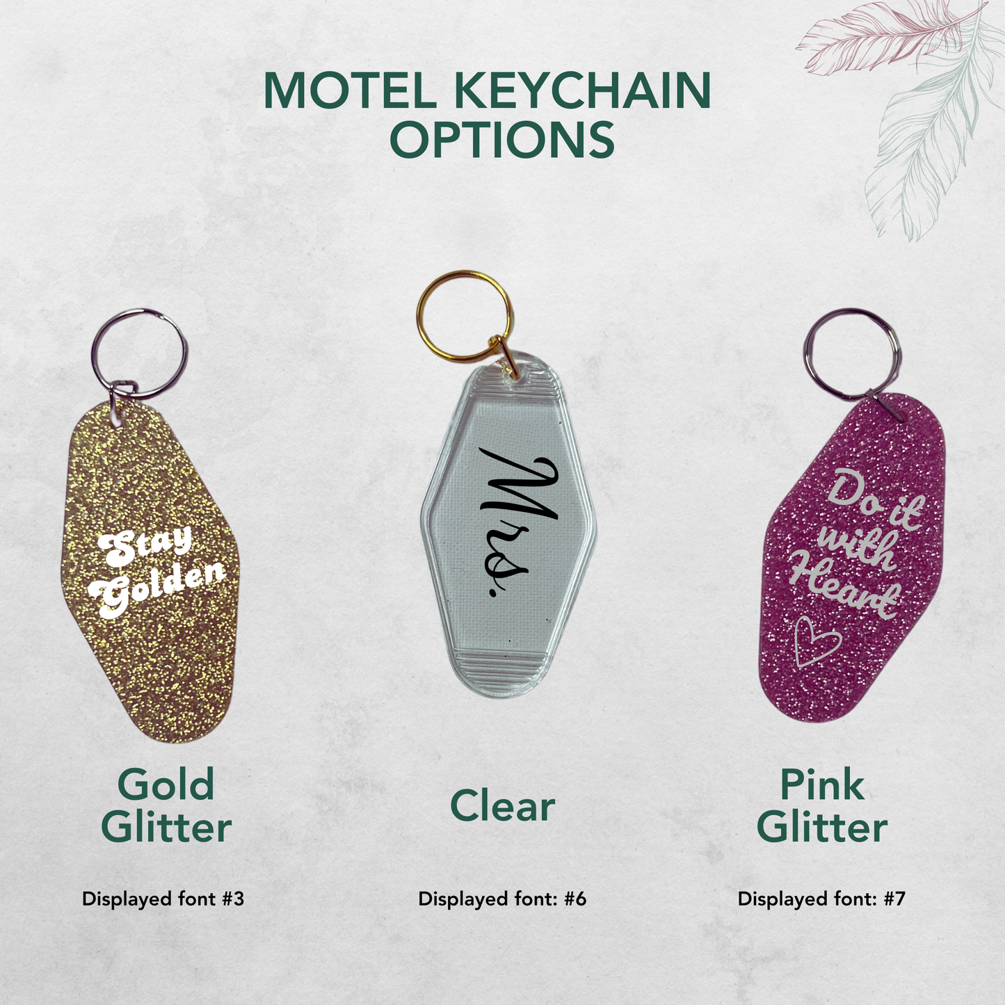 Custom Retro Motel Keychain