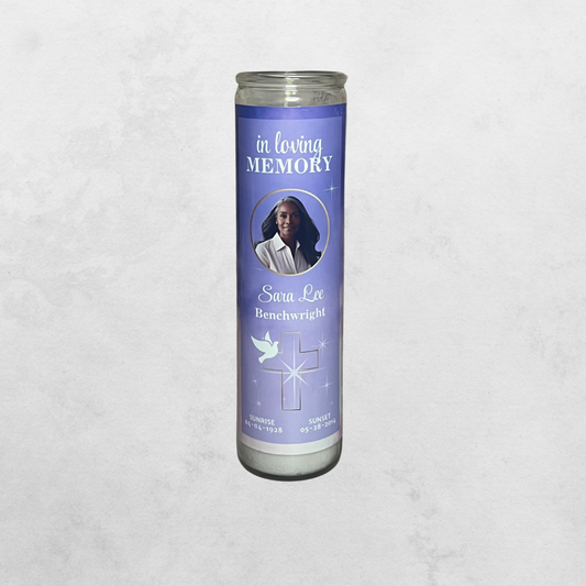 Custom Memorial Candle