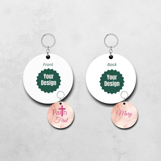 Custom Double Sided Round Keychain