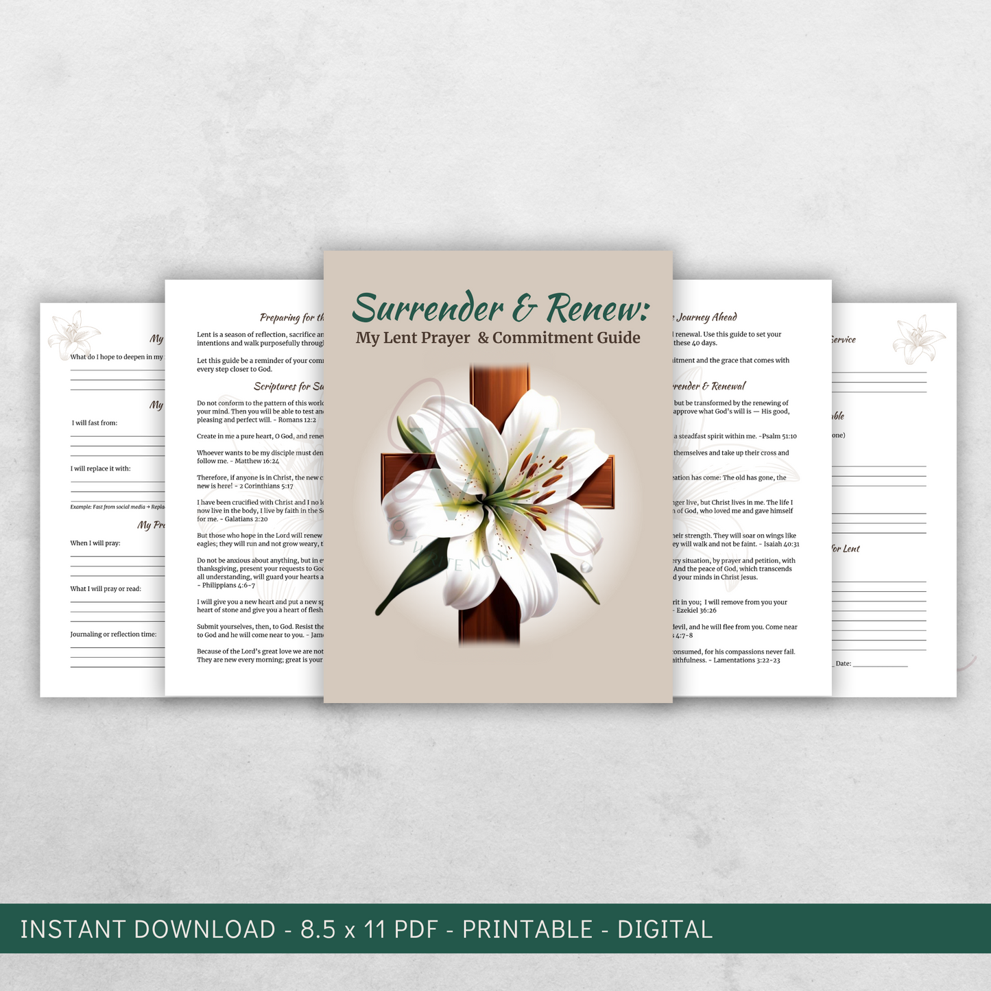 Surrender & Renew: My Lent Prayer and Commitment Guide