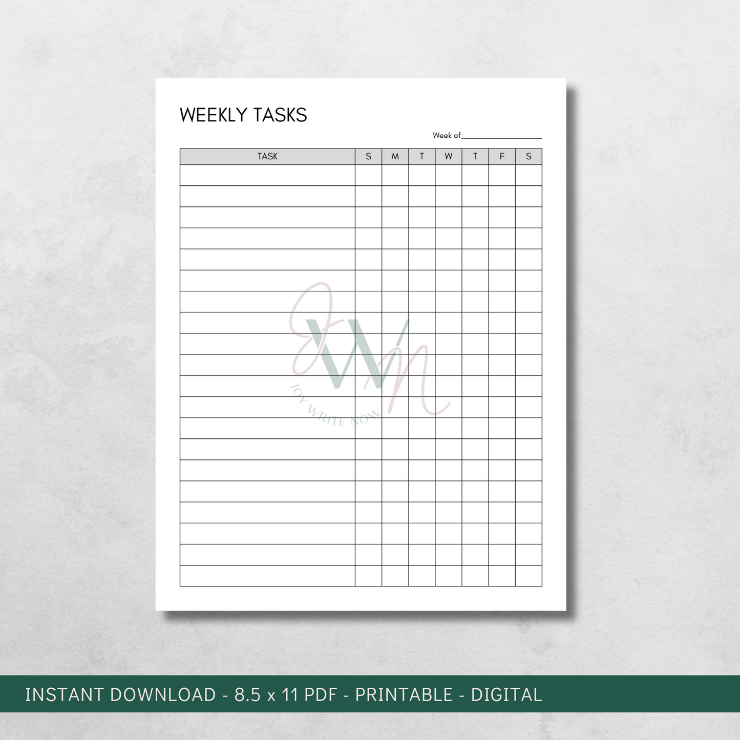 Weekly Tasks
