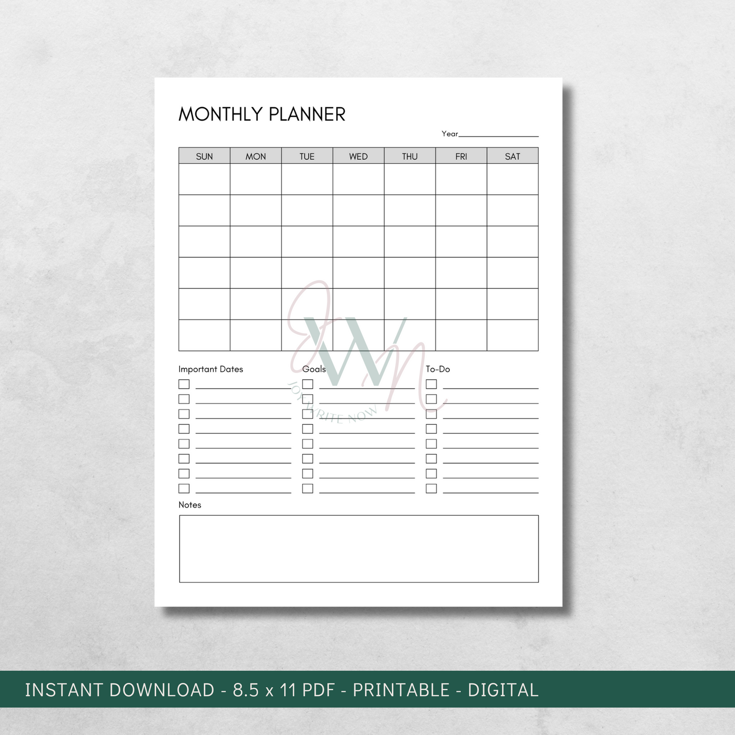 Monthly Planner