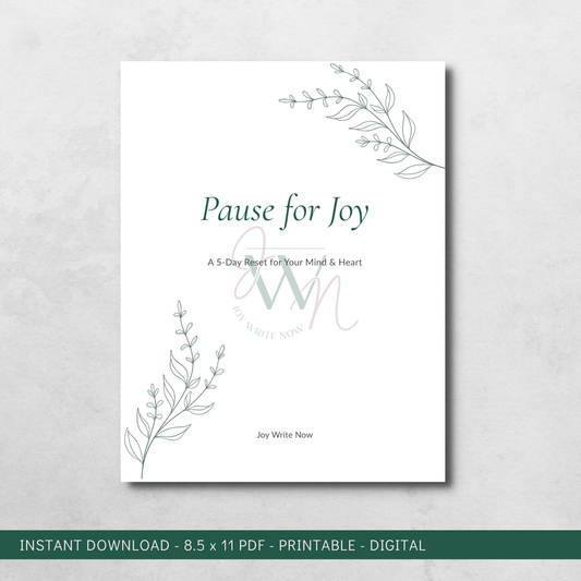 Pause for Joy (5-Day Guided Reflection Workbook)