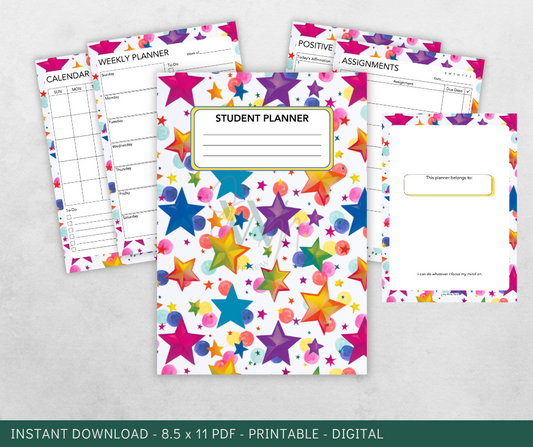 Starlight Swirls Student Planner
