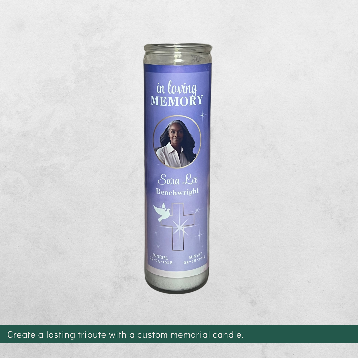 Custom Memorial Candle