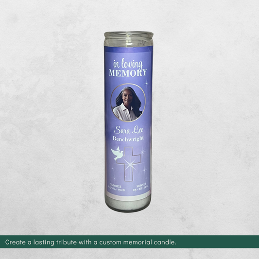 Custom Memorial Candle